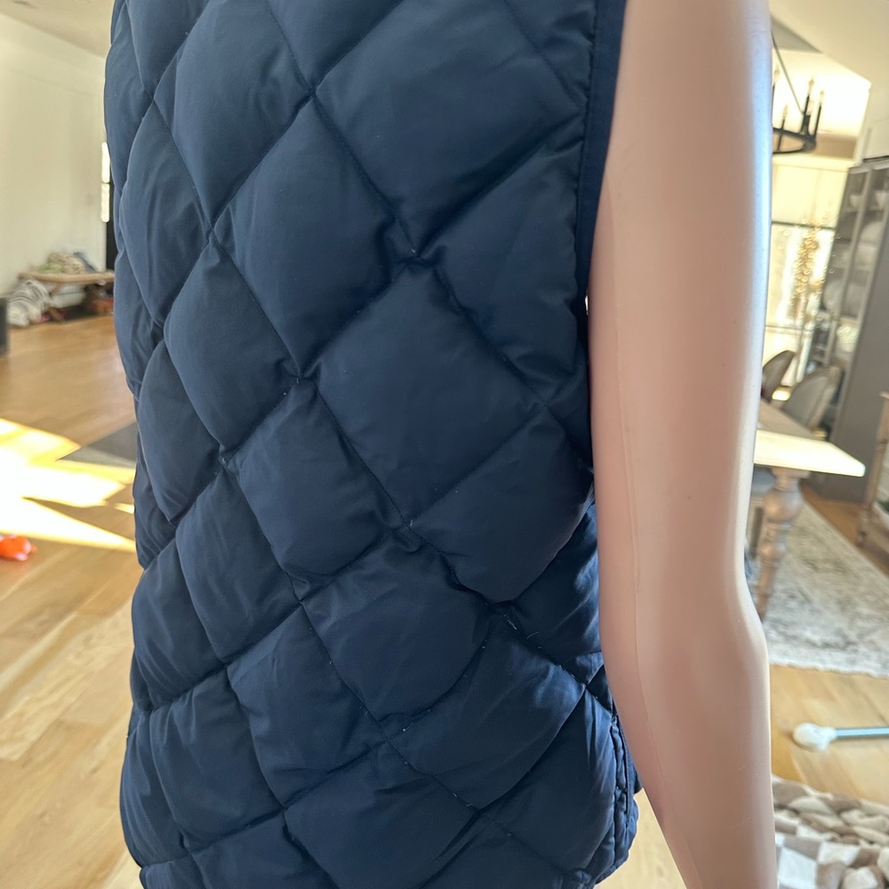 J. Crew Factory Women's Size S Quilted‎ Excursion Vest Down Navy Blue Puffer - Picture 5 of 5